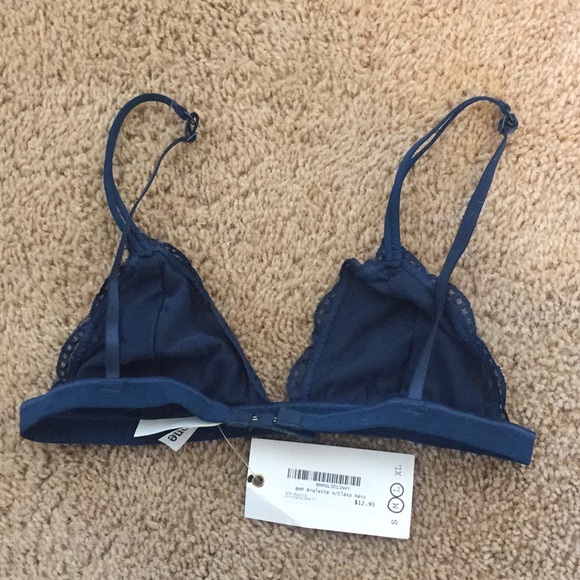 Navy Lace Bralette NWT - Picture 2 of 2